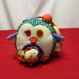 Baby B Rattle Plush/Stuffed Owl with baby owl